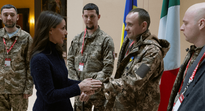 Mary, Princess of Denmark, met with Ukrainian military personnel in Washington, DC