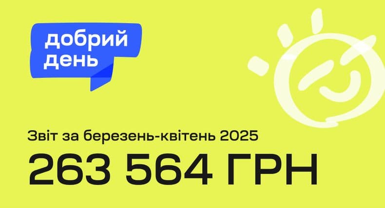 Благодійна ініціатива “Добрий день” від фонду Future for Ukraine отримала допомоги 263 564 грн на підтримку українців, які постраждали від війни