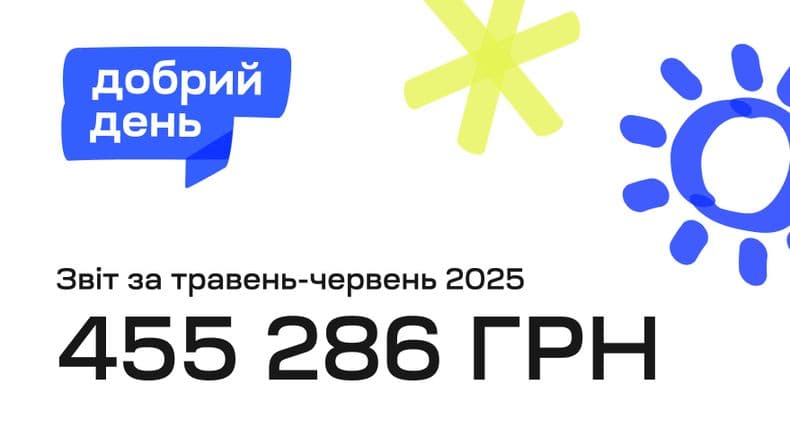 Благодійна ініціатива “Добрий день” фонду FFU отримала 455 286 грн допомоги на підтримку українців, які постраждали від війни