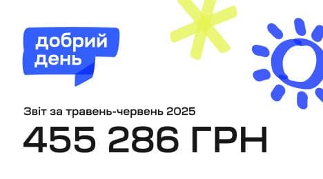 Благодійна ініціатива “Добрий день” фонду FFU отримала 455 286 грн допомоги на підтримку українців, які постраждали від війни
