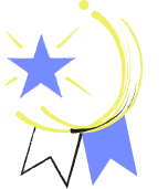 A star with a medal — an award