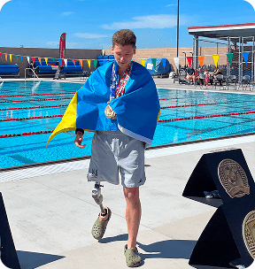 Ivan Artiukh with medals