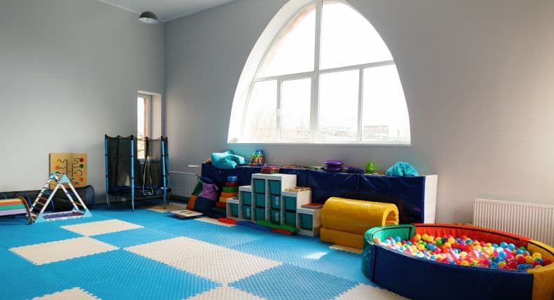 At LEVCHYK SPECTRUM HUB, a sensory integration room was set up