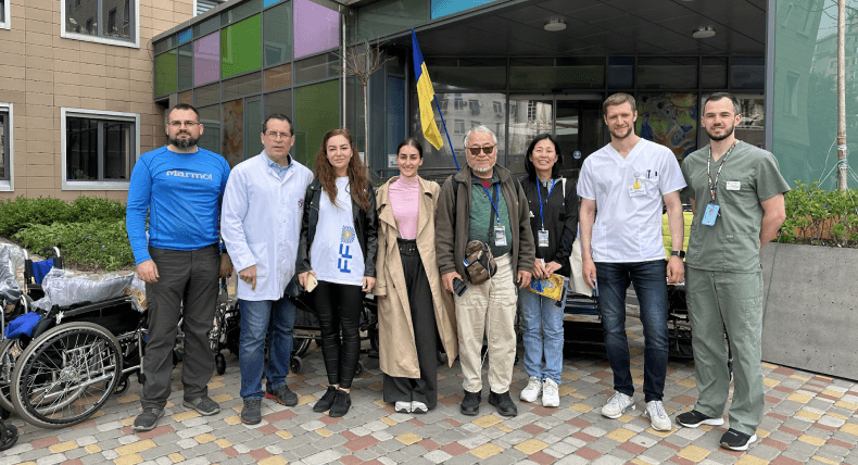 FFU handed over wheelchairs for the National specialized children's hospital Ministry of Health of Ukraine Ohmatdyt