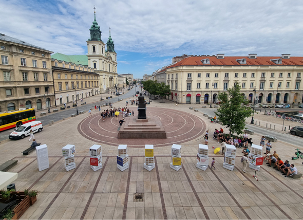 Drawings of Ukrainians in Warsaw