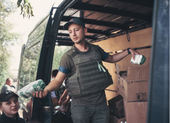 humanitarian aid to the liberated villages of the Kharkiv region