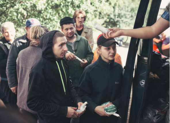 humanitarian aid to the liberated villages of the Kharkiv region