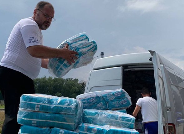 13 pallets of baby diapers